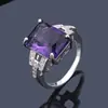 Europa y Estados Unidos hermoso anillo cuadrado de cobre con circón AAA de alta calidad fabricantes venta al por mayor directa especial transfronterizo deseo explosiones