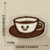 Tazas de Bebida Lindas de Dibujos Animados de Alta Calidad, Bordado Original de Computadora, Decoración de Caja Hecha a Mano DIY, Accesorios para Ropa, Pegatinas de Tela