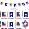 2026 Bandera de Papel para el Día de la Independencia Bandera Nacional Decoración para Fiesta 3m Bandera Estrellas USA Corazón Bandera Cola de Golondrina