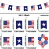 Decoración de Fondo para Festival de Banderas Temática de Fiesta del Día de la Independencia de EE. UU. Suministros Banderín de Papel de Estrella de Cinco Puntas USA