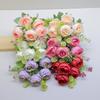 Decoración de Rosas Pared de Flores para Boda Flores de Seda Artificiales Venta al por Mayor Rosa Bodas Flores Artificiales Yiwu Ramo para Uso en Bodas