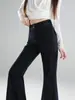 Jeans originales de color elástico micro-flare, alta elasticidad, adelgazantes, ajustados, con caída, versátiles, no se pegan, bootcut, pantalones de largo completo