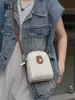 Bolsa Popular de Couro Genuíno para Celular Feminina 2024 Nova Bolsa Transversal de Couro Macio Bolsa Feminina Versátil de Ombro Único Mini Bolsa Pequena de Couro de Vaca