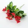 Suministro en stock flor artificial Begonia flor falsa decoración exhibición en casa ventas de fábrica set de fotografía alféizar del jardín