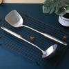 Juego de Utensilios de Cocina Domésticos de Acero Inoxidable Grueso Cuchara Espátula Utensilio para Cocinar Cuchara para Freír Cuchara Sopera Grande Colador