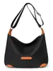 Bolsa Grande Capacidade Feminina 2024 Nova Leve de Tecido Oxford Bolsa de Ombro Casual Versátil Bolsa Transversal