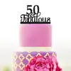 Inserto de pastel de palabra en inglés acrílico personalizado, inserto de pastel de cumpleaños, aniversario, marca, inserto de pastel de boda novedoso