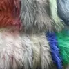 Piel de Zorro de Alta Calidad, Piel Sintética de Zorro de Pelo Largo, Piel Artificial con Respaldo Grande, Tejido Liso Jacquard de Pelo Largo
