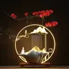 Creativo Zen Chinoiserie Pin de Bienvenida Fuente Humidificación Flujo de Agua Adornos Feng Shui Atraer Riqueza Sala de Estar Oficina Regalos de Inauguración