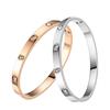 Pulsera de acero inoxidable para niñas, chapado de alto sentido, nicho, para damas, no se desvanece, círculo, joyería de acero de titanio, joyería al por mayor