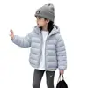 Chaqueta de Algodón Cálida con Capucha de Canalé de Color Liso para Niñas y Niños, Abrigo de Algodón Ligero Elegante y Lindo para Niños, Ropa de Abrigo
