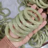 Venta al por mayor de fábrica material exterior pulsera redonda de jade Qingshui Hetian Yuping para pulsera suministro en vivo pulsera al por mayor