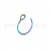 Anillo de nariz de acero inoxidable con piercing europeo y americano en forma de C, gancho de pesca, clavo de nariz de esquina, pinza para labio, piercing de tabique nasal, joyería nasal en stock