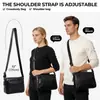 Bolso Cruzado de Cuero de Vaca de Primera Capa de un Solo Hombro, Bolso de Cuero de Vaca de Moda y Tendencia para Hombre con Correa Ancha para el Hombro, Bolso Cuadrado Pequeño