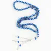 Contas de Oração de 6mm com Tassel, Contas Especiais de Vidro Plano Redondo Facetado, Disponíveis em Várias Cores, para Fazer Joias de Colar