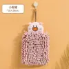 Toalha de Mão de Chenille para Pendurar na Cozinha e Banheiro, Absorvente e de Secagem Rápida, Design Fofo de Desenho Animado, Toalha para Limpeza Doméstica, Tamanho Grande