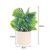 Planta Artificial Folha de Monstera Nórdica Planta Decorativa Pequena em Vaso para Escritório, Sala de Estar, Mesa de Trabalho, Orquídea Bonsai de Interior, Biomimética