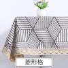 Tela de Mantel Estampada de Algodón y Lino Escritorio de Estudiante Estilo ins Moderno Simple Encaje Pequeño Fresco Mesa de Café a Prueba de Polvo Mesa de Comedor