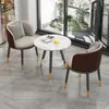 Mesa Pequeña y Sillas de Ocio para Balcón, Set de Recepción Sencillo y Moderno con una Mesa y Dos Sillas, Nuevo Set de Mesa y Sillas para Reuniones de Lujo Ligero para Hotel
