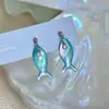 "Pececitos de Colores" Nuevos Pendientes de Clip para Orejas de Peces Pequeños Estilo Chino, Pendientes Sin Perforar con un Aspecto Elegante