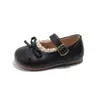 2026 Primavera Nuevos Zapatos de Cuero para Niñas Zapatos de Princesa Zapatos de Baile para Niños Suela Blanda Planos con Lazo Venta al por Mayor