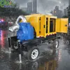 Caminhão-bomba de controle de enchentes e drenagem tipo trailer móvel de quatro rodas Jun Dong com capacidade de 500 metros cúbicos para resgate de emergência urbana e bombeamento de esgoto autoescorvante