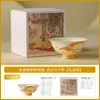 Conjunto de Xícaras de Chá Gato Laranja da Sorte com Esmalte Bege de Fábrica, Xícara Mestra de Cerâmica, Conjunto de Chá Kung Fu, Gaiwan, Xícara de Degustação, Xícara de Chá