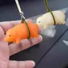 Pingente de leitão assado que muda de cor com UV, decoração de bolsa de pato e ganso assados que mudam de cor sensível à temperatura, chaveiro criativo para carro e celular