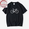Camiseta de Bicicleta Estampada Simple de Dibujos Animados Manga Corta Camiseta Interior Cuello Redondo Talla Grande Holgada Verano Algodón para Hombres y Mujeres Parejas