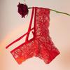 Hongyun Fu Zhi sexy renda oca tentação sem costura gelo seda jacquard puro estilo rosa triângulo vermelho roupa íntima para mulheres