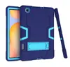 Adequado para Samsung Tab A7 2020 T500 capa de tablet de silicone à prova de choque de cor contrastante suporte de PC T505 capa protetora