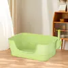 Caja de arena grande cuadrada para gatos, inodoro para gatos semicerrado, caja de arena anti-salpicaduras, caja de arena integrada para gatos, venta al por mayor de arena para gatos