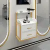 Gabinete de Herramientas para Barbería, Estación con Espejo para Salón de Peluquería, Gabinete para Cortar el Cabello, Carrito para Salón de Belleza, Estante de Almacenamiento para Secador de Pelo Dedicado para Salón de Peluquería