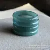 Anel de Jade Azul A-Grade, Aro de Anel, Anel de Jade, Anel Quadrado, Anel Liso, Anel de Cauda, Joia de Mão, Anel de Jade Sihui