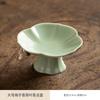 Plato de Refresco de Cerámica, Plato de Frutas Retro Zen, Plato de Postre Creativo de Loto, Plato de Frutas para el Hogar, Salón de Té, Soporte para Tetera de Ceremonia de Té