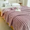 Manta de Piel de Conejo, Manta de Franela, Manta Gruesa de Coral Fleece, Manta para Siesta en la Oficina, Manta para Aire Acondicionado, Manta para Aire Acondicionado de Oficina