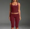 Conjunto esportivo de calça capri feminina transfronteiriça Chen Shijie, conjunto de yoga que levanta o bumbum e realça o busto, conjunto de fitness respirável e de secagem rápida