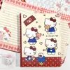 Cuaderno para Colorear Falda Azul A5 Gato Lindo Cuaderno con Tapa de Cuero Estilo Japonés y Coreano Diario de Dibujos Animados Anime Cuaderno Planificador para Estudiantes