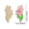 Nueva Serie de Flores Festivas Colgante Conmemorativo de Esmalte Accesorios de Joyería de Aleación para Bricolaje Colgante de Collar de Venta Caliente Transfronteriza