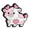 Serie de Vacas Coloridas Bolígrafo Accesorios de Cuentas Joyería DIY Cuentas Sueltas Cuentas de Goma Suave de PVC Cuentas de Dibujos Animados Venta al por Mayor
