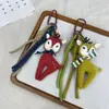 Estilo Coreano Nuevo Tela Rellena de Algodón Gato y Conejo de Dibujos Animados Llavero Delantal de Moda Conejo Broche Colgante Accesorio Versátil para Bolso