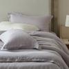 Juego de cuatro piezas de estilo simple tipo terciopelo Tencel de borde ancho pequeño suave sedoso cama sábanas funda de edredón dormitorio 2.0m ropa de cama para el hogar