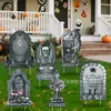 Placa Popular de Halloween Transfronteiriça, Placa Decorativa de Halloween em Forma de Lápide para Jardim Externo e Quintal