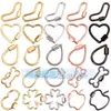 Acessórios para joias DIY mosquetão de parafuso micro-incrustado de cobre puro fivela ajustável para pulseira e colar