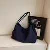 Bolsa de Cor Sólida Texturizada Grande Capacidade da Moda Feminina 2026 Nova Bolsa de Ombro Casual Simples Bolsa Tote para Trabalho e Viagem