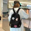 Mochila Versátil com Estampa de Estrelas, Bolsa Escolar Grande para Estudantes, Bolsa Casual Leve para Alunos do Ensino Fundamental e Médio, Universitários, Redutora de Peso e Protetora da Coluna