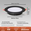 Luminária antirreflexo com furos, ultrafina, LED, embutida, fundo de parede, antiembaçante, 4 polegadas, 6 polegadas, 5730 furos