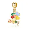 Decorações de Natal Pulseira DIY, Pingente de Árvore de Natal, Colar Artesanal, Pingente de Desenho Animado, Enfeites de Feriado, Decorações Penduradas, Presentes