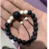 Pulsera de ojo de tigre de 14 mm para hombre, nueva pulsera de piedra volcánica tejida a mano, con encanto transfronterizo, lote de joyería