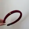 Diadema de estilo francés inspirada en Chanel de caña alta para mujer, Diadema estrecha de invierno, Nuevo accesorio para el cabello de moda 2025